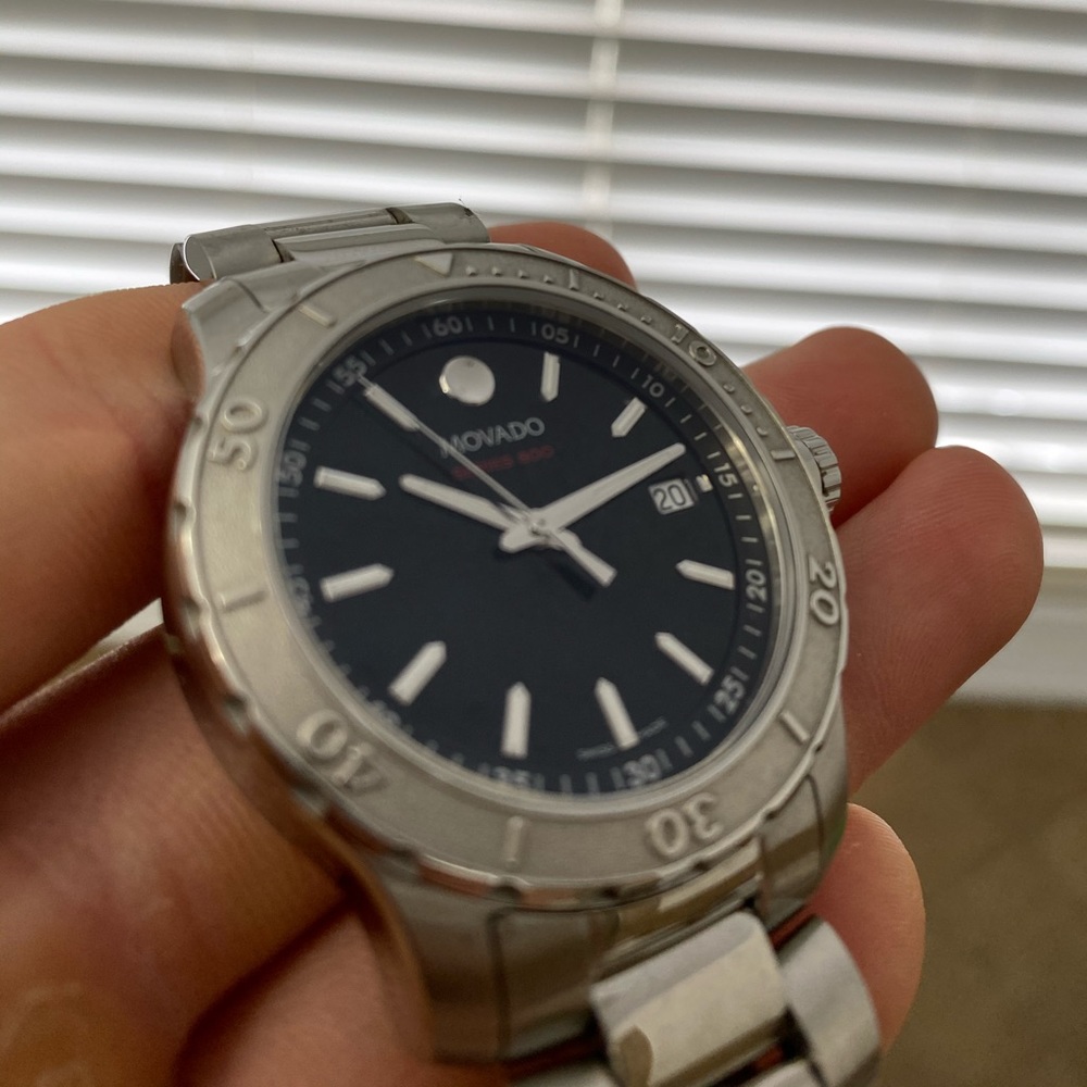 Movado series 800 great condition silver watch